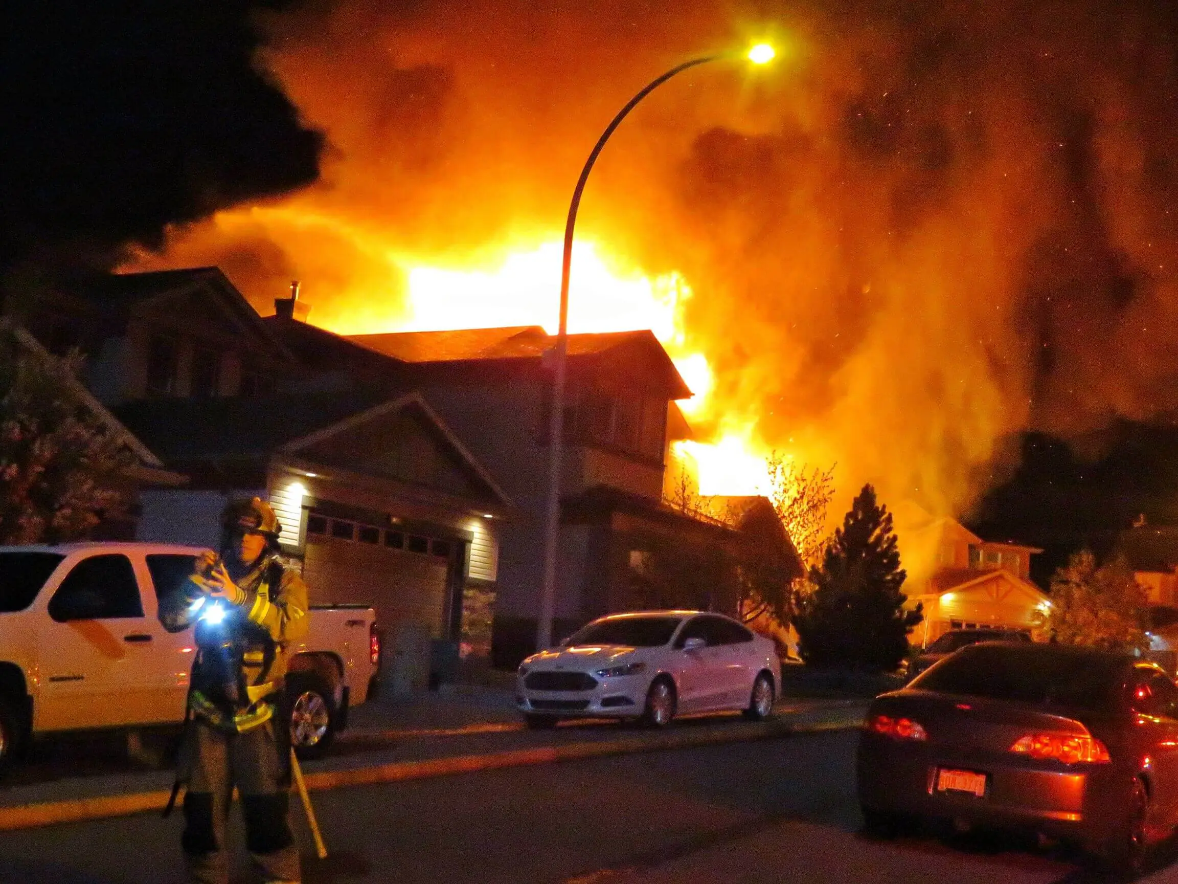 sinistre incendie dans une maison